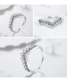 Fashion AAA+ Quality CZ Diamonds Crown Ring - Rings Universe