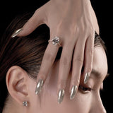 Luxury Rose Gold Color 5 Carat Oval Cut Simulated Diamond Ring - Rings Universe