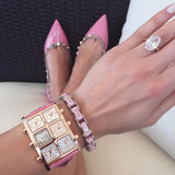 Luxury Rose Gold Color 5 Carat Oval Cut Simulated Diamond Ring - Rings Universe