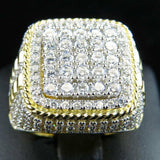 Huitan Trendy Hip Hop Rock  Men Ring  For Party Light Gold  Color Full Bling Iced Out Cubic  Micro Paved CZ Rings Gift Jewelry - ringsuniverse