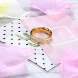 Gold  and Silver Color Couples Promise Crystal Rings - Rings Universe