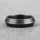 Retro Old Black Triangle Stainless Steel Mens Ring - Rings Universe