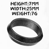 Retro Old Black Triangle Stainless Steel Mens Ring - Rings Universe