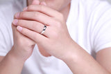 Silver Solitaire AAA+ Quality CZ Diamond Ring for Men - Rings Universe