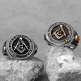 Stainless Steel Men Rings Masonic Freemasonry Skull Punk Rock Hip Hop for Biker Male Boyfriend Jewelry Creativity Gift Wholesale - ringsuniverse