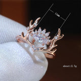 Newly-designed Rose Gold Elk Shape Ring - Rings Universe