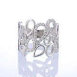 Delicate Hollow Out Water Drop Shape AAA Zircon Ring - Rings Universe
