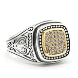 Silver Cubic Geometric Square Hollow Carved Vintage Ring - Rings Universe