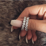 2021 4mm AAAA Simulated Diamond Eternity Rings - ringsuniverse