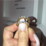 2021 4mm AAAA Simulated Diamond Eternity Rings - ringsuniverse