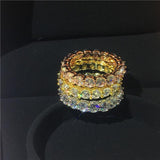 2021 4mm AAAA Simulated Diamond Eternity Rings - ringsuniverse