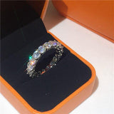 2021 4mm AAAA Simulated Diamond Eternity Rings - ringsuniverse