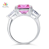 Outstanding Three-Stone 8 Carat Fancy Pink Luxury Ring - Rings Universe