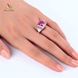 Outstanding Three-Stone 8 Carat Fancy Pink Luxury Ring - Rings Universe