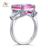 Outstanding Three-Stone 8 Carat Fancy Pink Luxury Ring - Rings Universe
