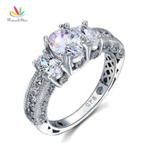 Vintage High Quality 2 Carat Oval Cut Z Diamond Ring - Rings Universe
