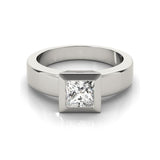 Square Cut Elegant Simulated Diamond Engagement Wedding Ring - Rings Universe