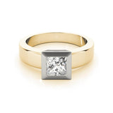 Square Cut Elegant Simulated Diamond Engagement Wedding Ring - Rings Universe