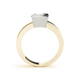 Square Cut Elegant Simulated Diamond Engagement Wedding Ring - Rings Universe