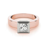 Square Cut Elegant Simulated Diamond Engagement Wedding Ring - Rings Universe