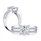 Fabulous 3.9 Carat Cushion Cut Lab Diamond Luxury Ring - Rings Universe
