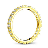 Simple Geometric Stackable Simulated Diamond Engagement Ring - ringsuniverse