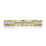 Simple Geometric Stackable Simulated Diamond Engagement Ring - ringsuniverse