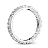 Simple Geometric Stackable Simulated Diamond Engagement Ring - ringsuniverse