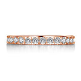 Simple Geometric Stackable Simulated Diamond Engagement Ring - ringsuniverse