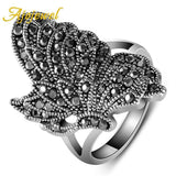 Big Vintage Marcasite Butterfly Ring