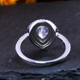 2021 New Luxury Pear Cut Silver Jewelry Ring - ringsuniverse