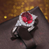Dazzling Red  AAA+ Cubic Zirconia Romantic Ring - Rings Universe