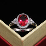 Dazzling Red  AAA+ Cubic Zirconia Romantic Ring - Rings Universe