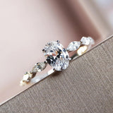 Dainty AAA Cubic Zircon Silver Color Delicate Proposal Ring - Rings Universe