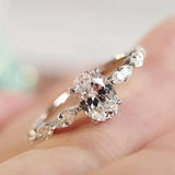 Dainty AAA Cubic Zircon Silver Color Delicate Proposal Ring - Rings Universe