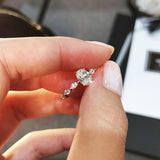 Dainty AAA Cubic Zircon Silver Color Delicate Proposal Ring - Rings Universe