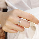 Dainty AAA Cubic Zircon Silver Color Delicate Proposal Ring - Rings Universe