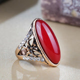 Vintage Collection of Antique Gold Crystal Rings - ringsuniverse