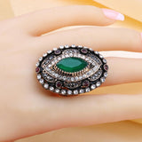 Vintage Collection of Antique Gold Crystal Rings - ringsuniverse