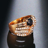 Vintage Collection of Antique Gold Crystal Rings - ringsuniverse