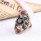 Vintage Collection of Antique Gold Crystal Rings - ringsuniverse