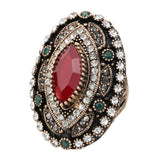 Vintage Collection of Antique Gold Crystal Rings - ringsuniverse