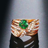 Vintage Collection of Antique Gold Crystal Rings - ringsuniverse