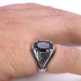 Silver Luxury Zircon Stone Retro Vintage Ring - Rings Universe