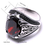 Silver Luxury Zircon Stone Retro Vintage Ring - Rings Universe