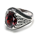 Silver Luxury Zircon Stone Retro Vintage Ring - Rings Universe