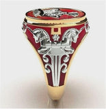 Creative Personality Two-tone Knight Rings for Men