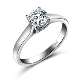 Unique 0.8ct  Luxury Moissanite Diamond Solitaire Ring - Rings Universe