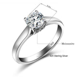 Unique 0.8ct  Luxury Moissanite Diamond Solitaire Ring - Rings Universe
