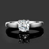 Unique 0.8ct  Luxury Moissanite Diamond Solitaire Ring - Rings Universe
